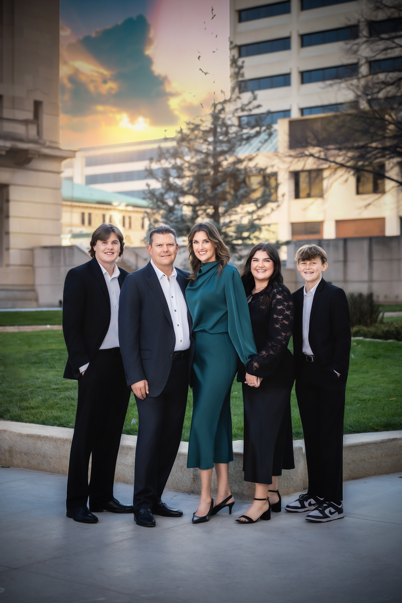 Jeff Hoffmann with his family